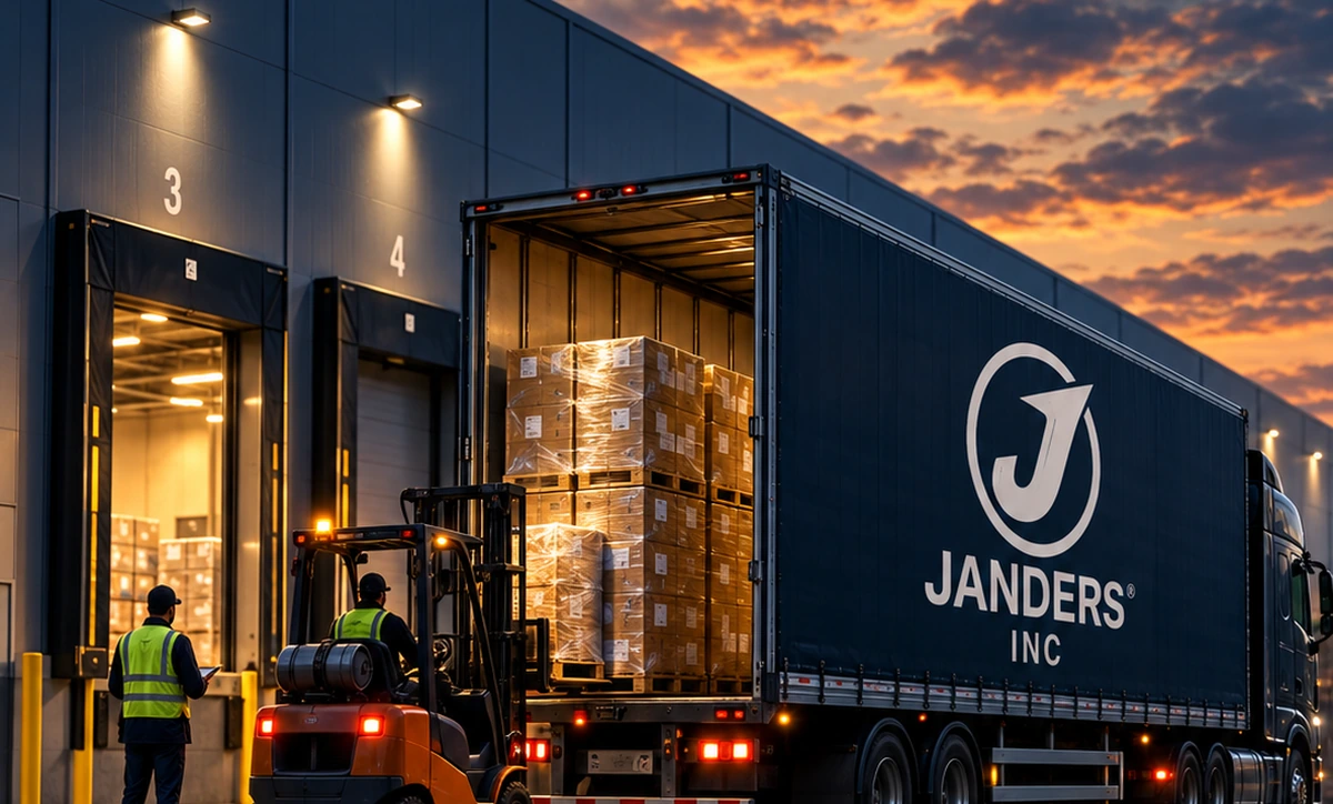 Manufacturing and distribution image with Janders branded truck